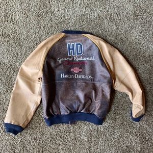 Harley Davidson leather letterman jacket